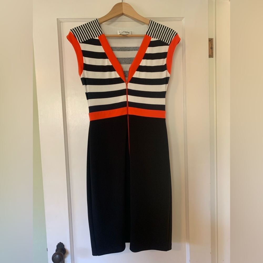 Joseph Ribkoff Midi V Neck Dress